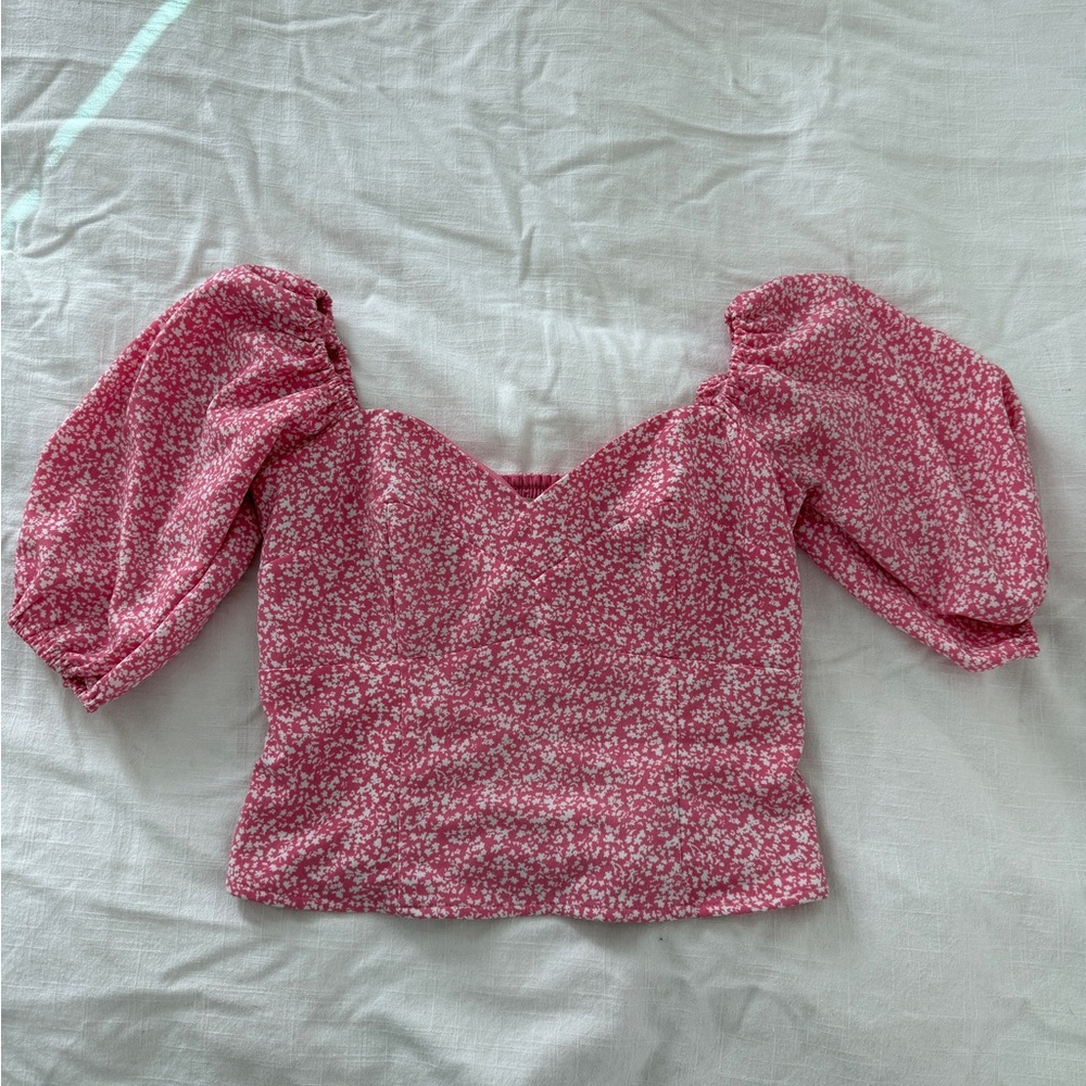 Abercrombie & Fitch Pink Floral Blouse